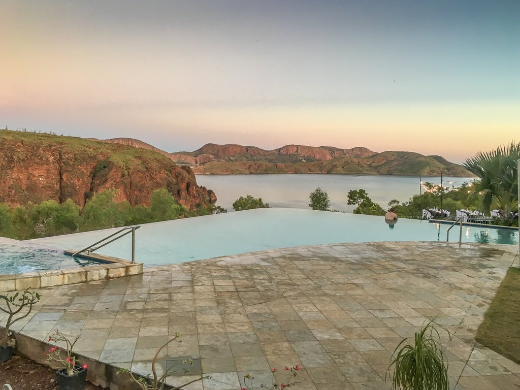 the infinity pool at lake argyle