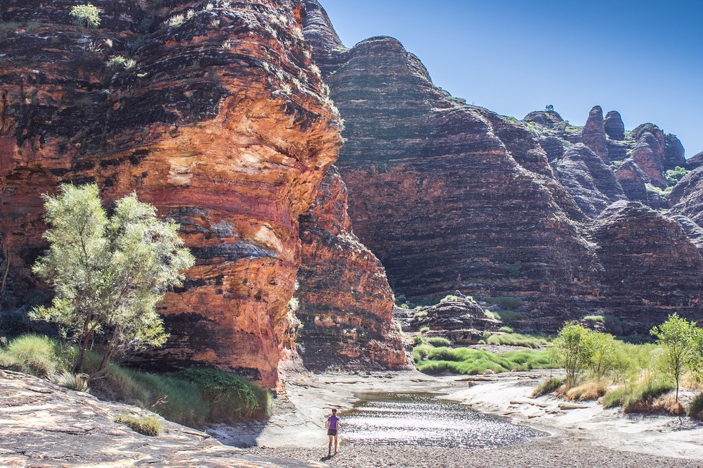 kelsie walking through the bungle bungles